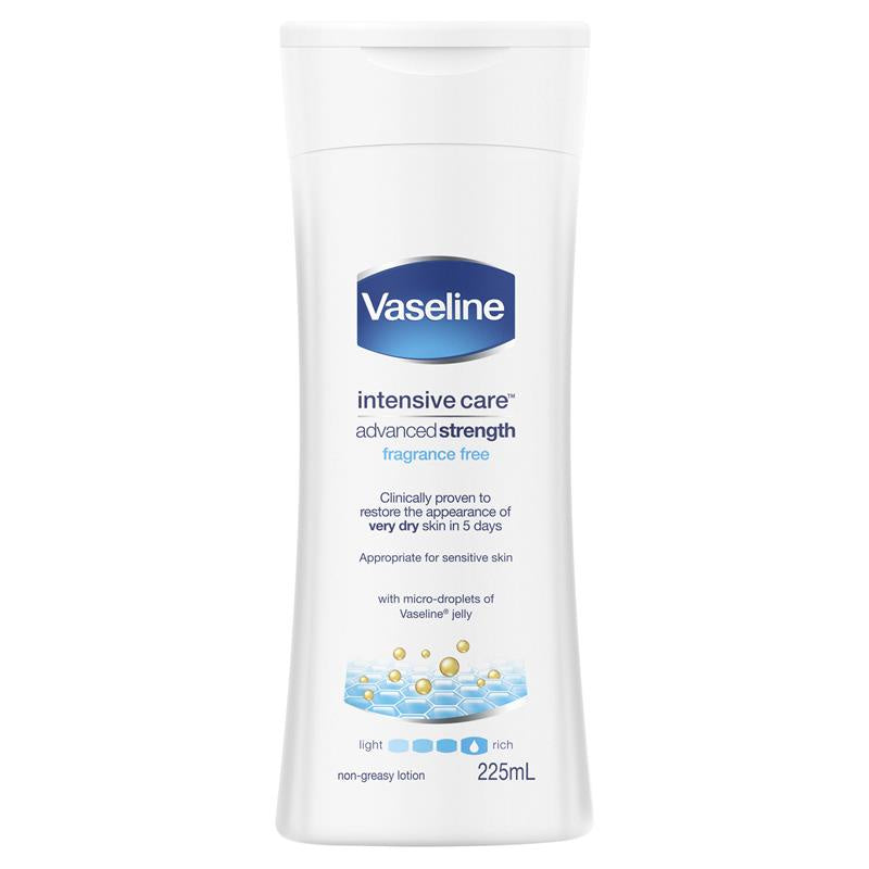 Vaseline Body Lotion Advanced Strength Fragrance Free 225ml