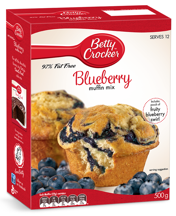 Betty Crocker Low Fat Blueberry Muffin Mix 500g