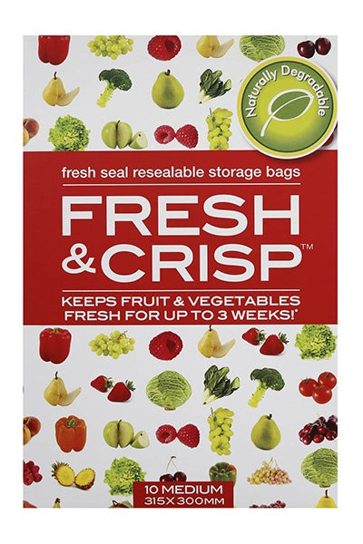 Fresh & Crisp Vegetable Storage Bags Medium Pack 10/pack