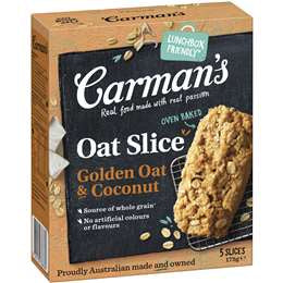 Carmans Golden Oat & Coconut Slice 5pk