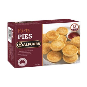 Balfours Party Pies 12pk 600g