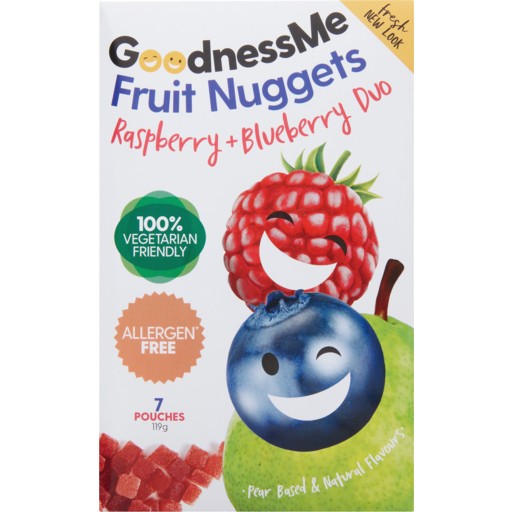 Goodness Me Fruit Nuggets Raspberry & Blueberry 119g