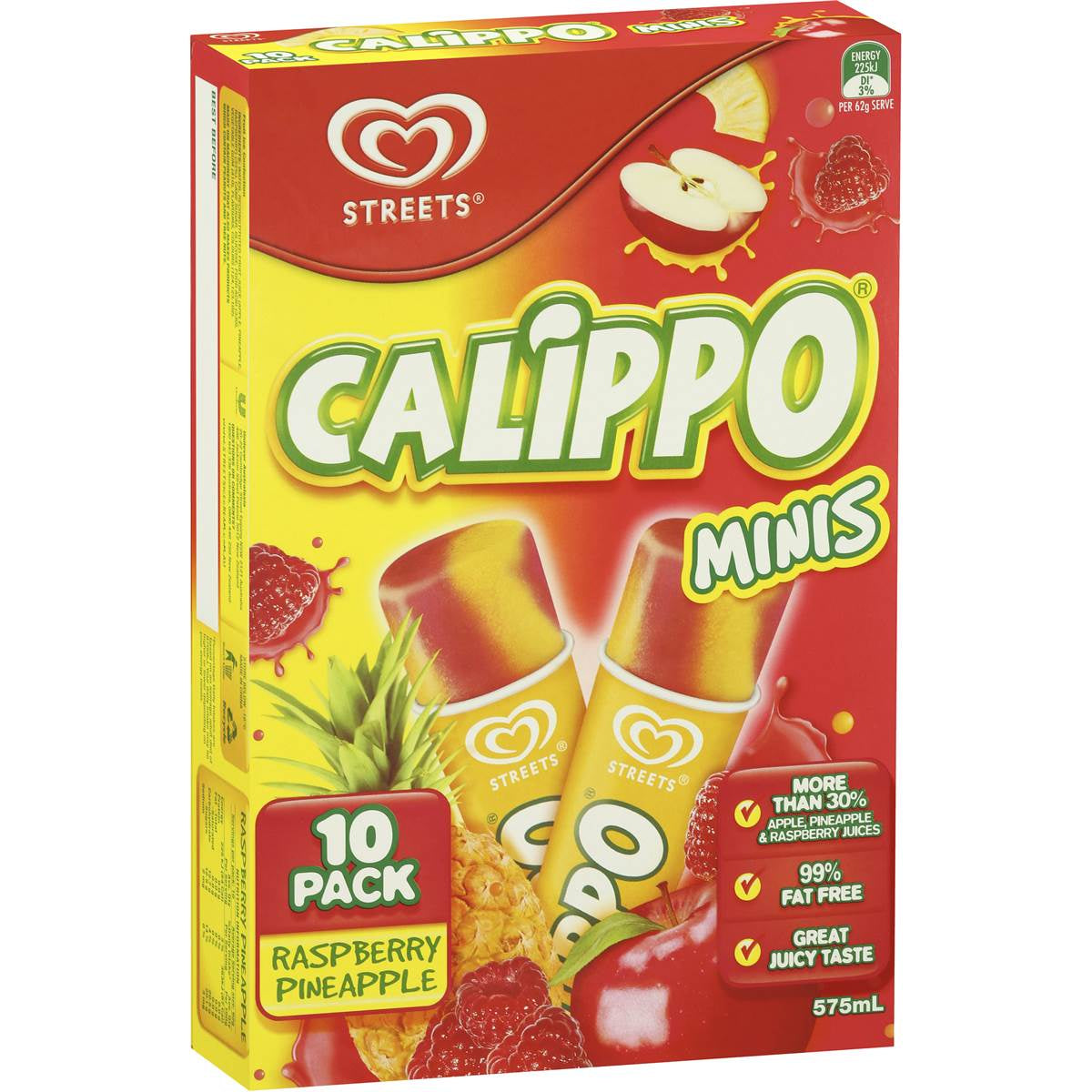 Streets Calippo Minis Raspberry & Pineapple 10pk