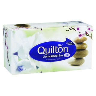 Quilton 3ply 110s White Facial Tissues