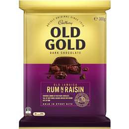 Cadbury Old Gold Jamaican Rum n' Raisin Block -180g