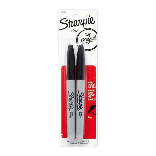 Sharpie Fine Point Permanent Marker Black 2 Pack