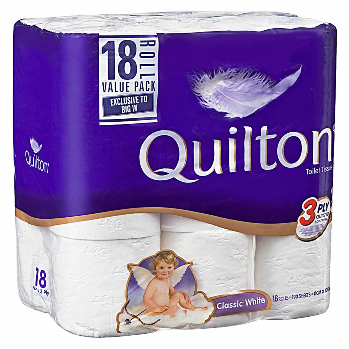 Quilton 3ply 18pk Toilet Tissue