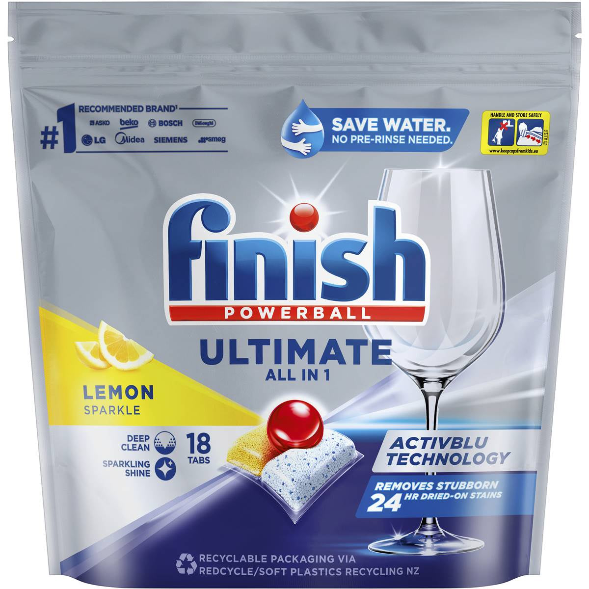 Finish Ultimate All In One Lemon Lemon Dishwasher Tablets 18pk