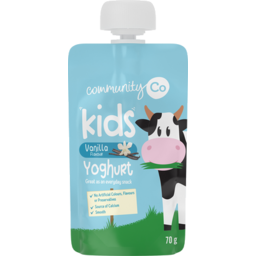 Community co yoghurt vanilla pouch 70g