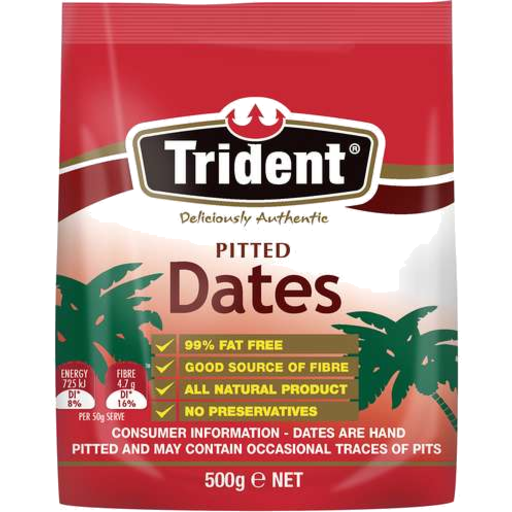 Trident Pitted Dates 500g