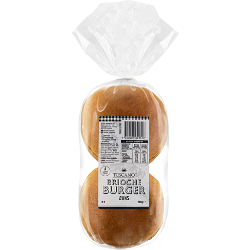 Toscano Brioche Burger Bun 200g