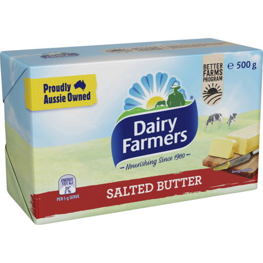 Dairy Farmers salted block butter 500g