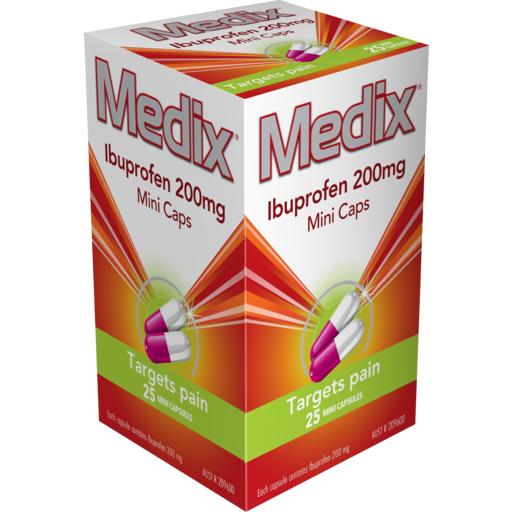 Medix Ibuprofen Mini Capsules 200mg 25s