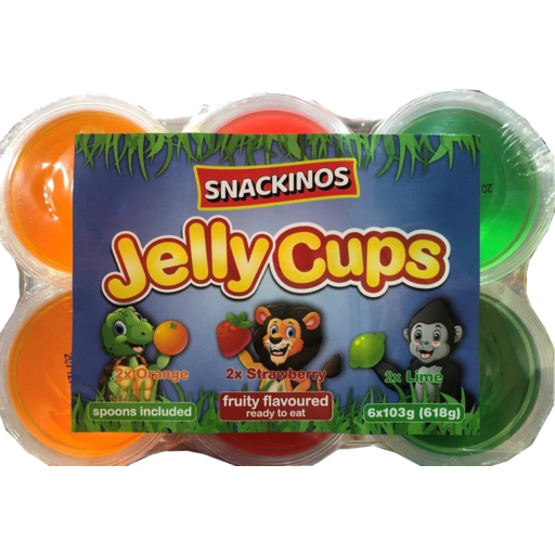 Snackinos Jelly Cups 103g x 6pk