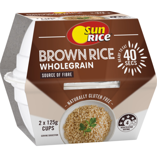 SunRice Quick Cups Brown Rice 2 x 125g