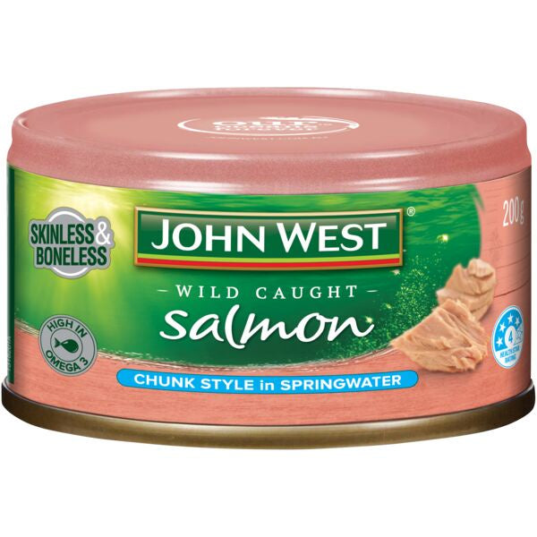 #John West Wild Caught Salmon In Springwater 200g