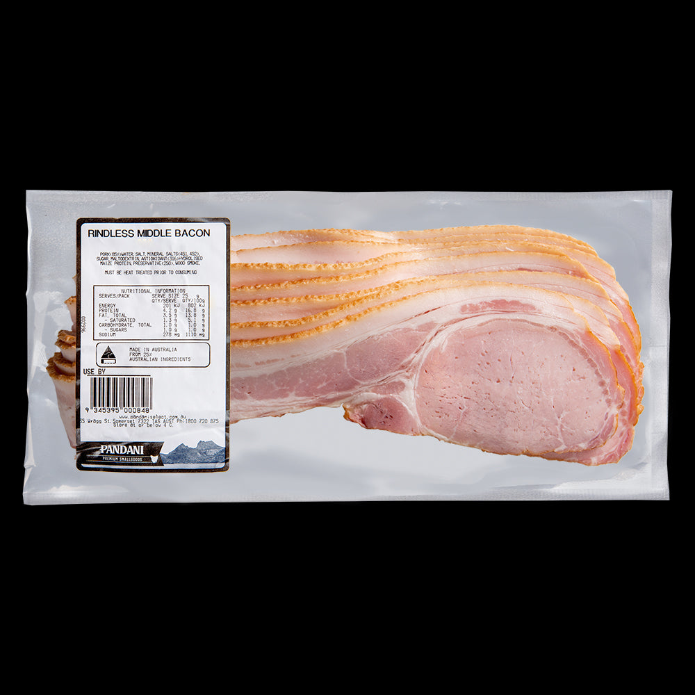 Pandani Rindless Middle Bacon 500g