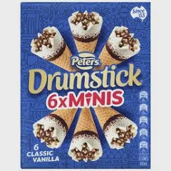 Peters Drumstick Minis Classic Vanilla 6pk