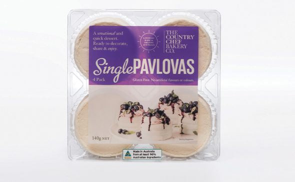 The Country Chef Single Pavlovas 4pk 140g