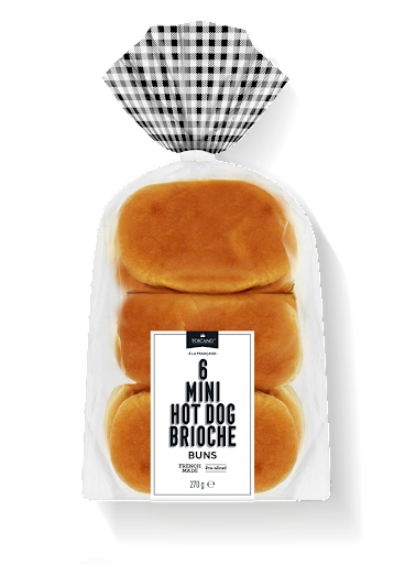 Toscano Brioche Mini Hot Dog Bun 270g